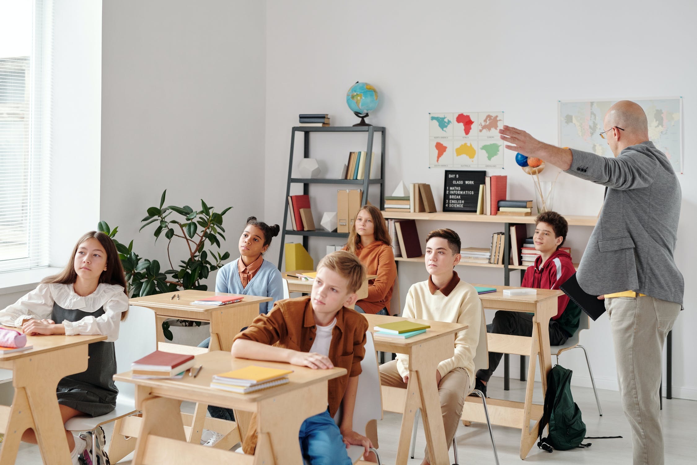 Middle school classroom